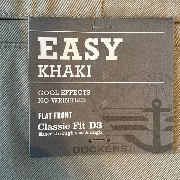 Dockers Easy Khaki D3 Flat Front Pants NWT Casual Career Men’s Size 33 x 30 - Picture 8 of 10